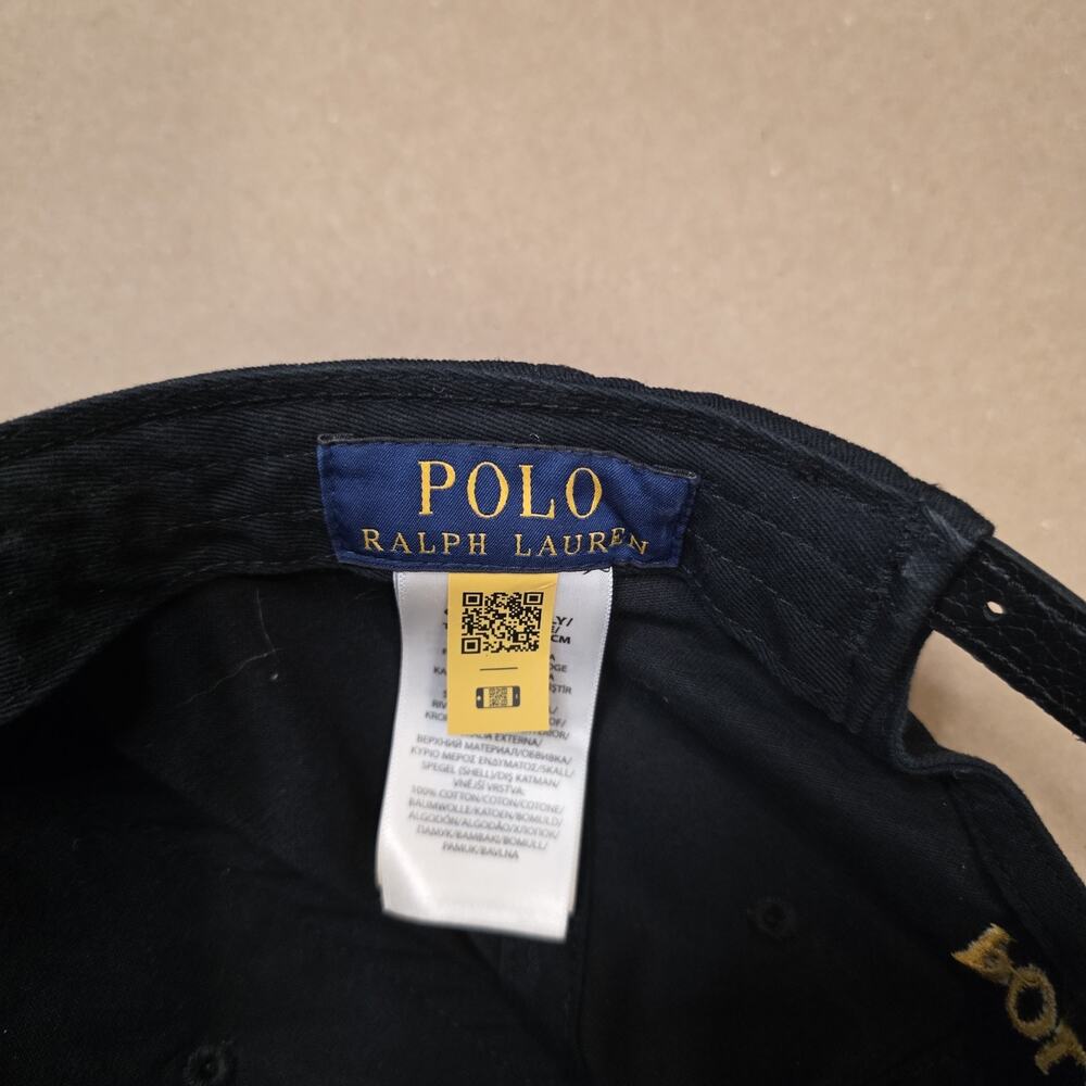 Polo Ralph Lauren Men's Lunar New Year Twill Ball Cap Gold Triple Pony Black Hat - Picture 8 of 12